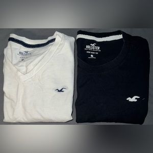 Hollister T shirt (2 pack). Black/White